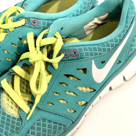 Nike Flex Athletic Running Shoe Turquoise Blue Low Top Lightweight Womens Sz 6.5 - Picture 6 of 9